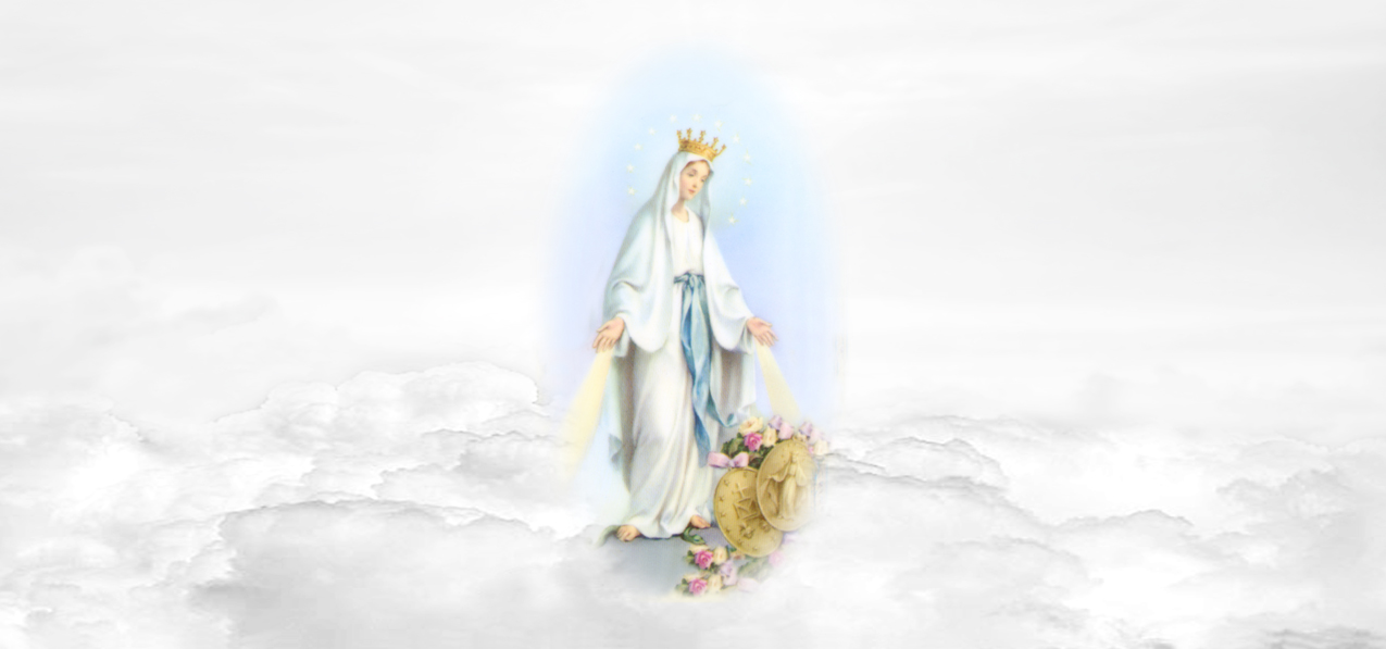 Lady of the Miraculous Medal B Clouds White
